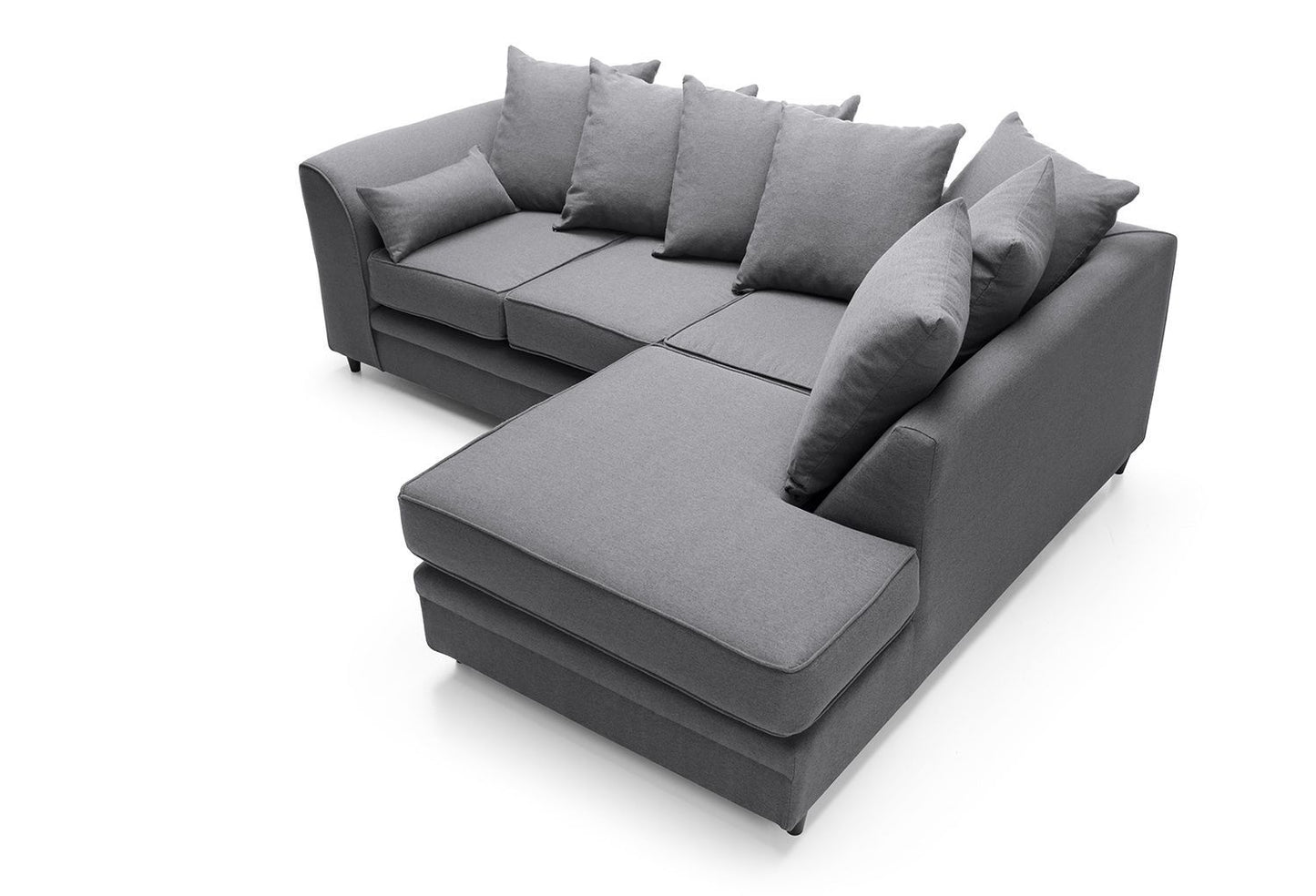Dorota II Fabric Corner Sofa - Dark Grey
