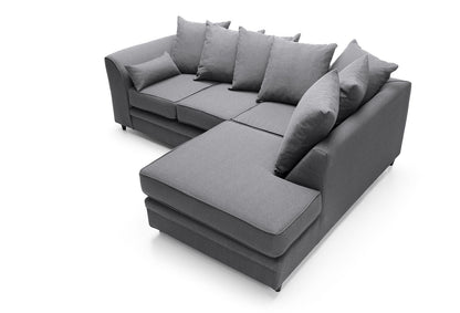 Dorota II Fabric Corner Sofa - Dark Grey