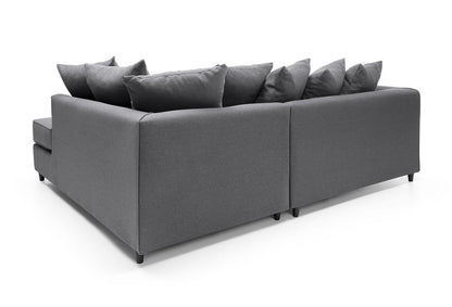 Dorota II Fabric Corner Sofa - Dark Grey
