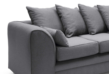 Dorota II Fabric Corner Sofa - Dark Grey