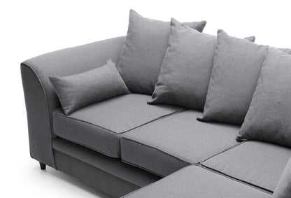 Dorota II Fabric Corner Sofa - Dark Grey