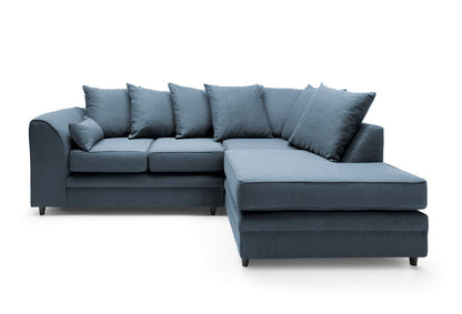 Dorota II Fabric Corner Sofa - Dark Grey
