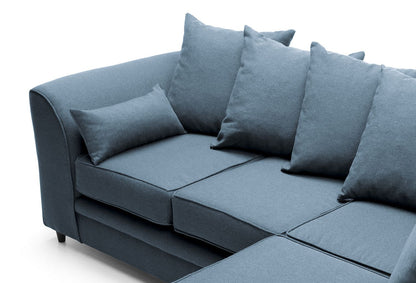 Dorota II Fabric Corner Sofa - Dark Grey