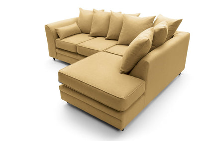 Dorota II Fabric Corner Sofa - Dark Grey