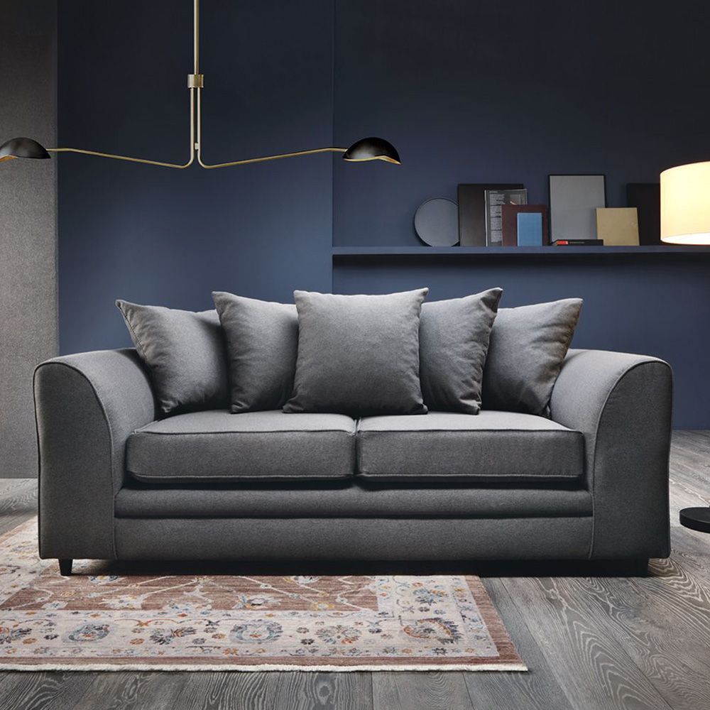 Dorota II Fabric Corner Sofa - Dark Grey