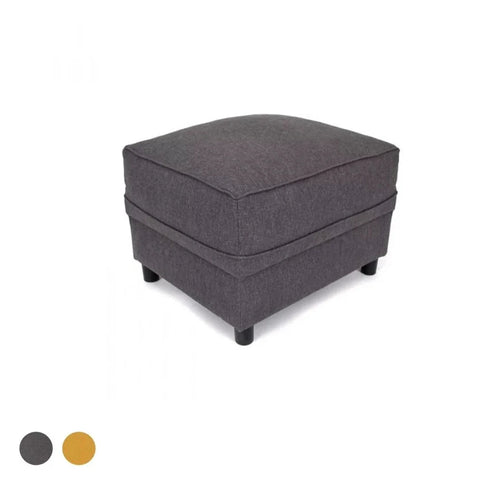 Dorota II Fabric Footstool - Dark Grey