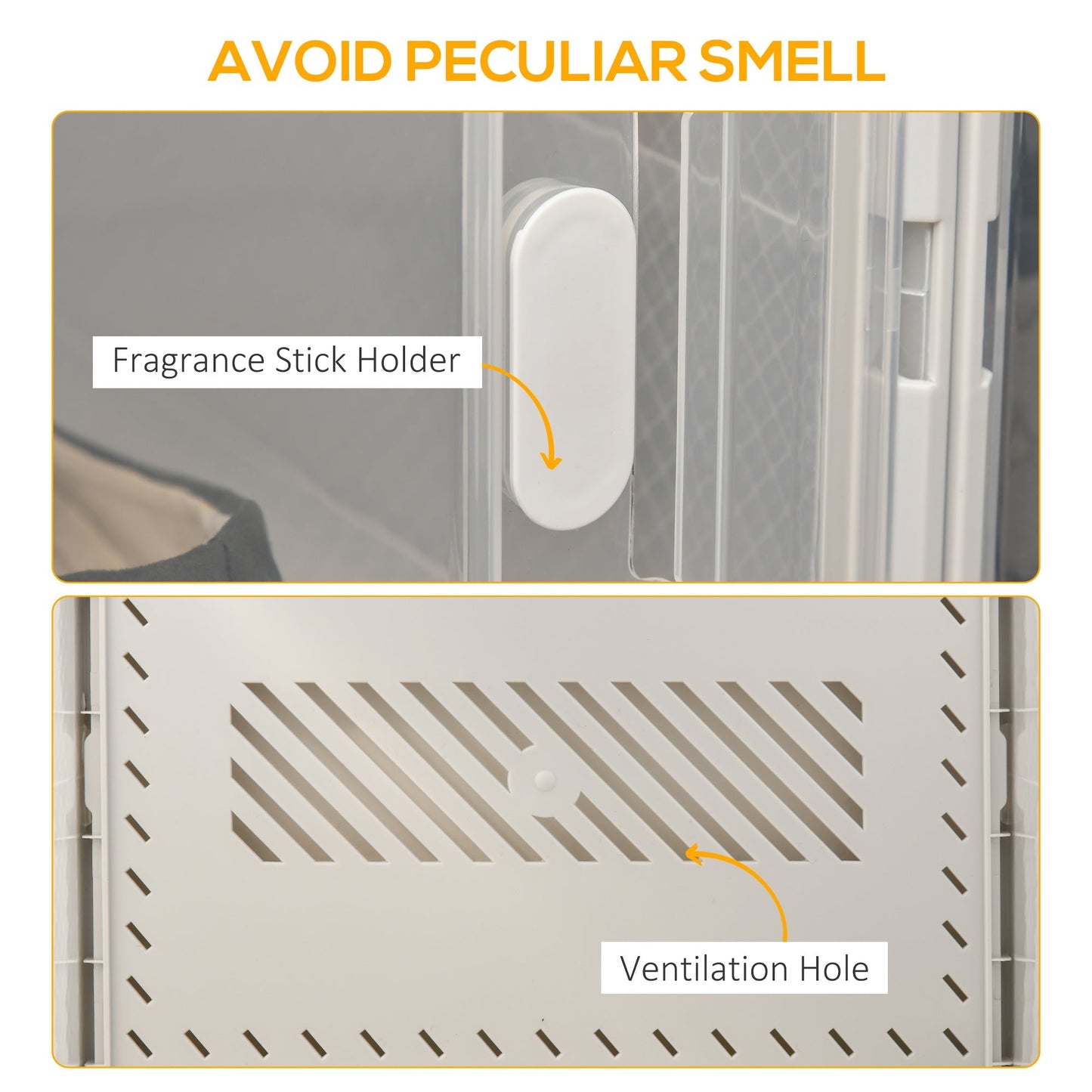 HOMCOM 18PCS Clear Shoe Box, Plastic Stackable Shoe Storage Box for UK/EU Size up to 12/46 with Magnetic Door for Women/Men, 28 x 36 x 21 cm