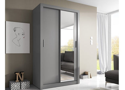 Tourville 2 Door Sliding Wardrobe 150cm - White, Black, Oak