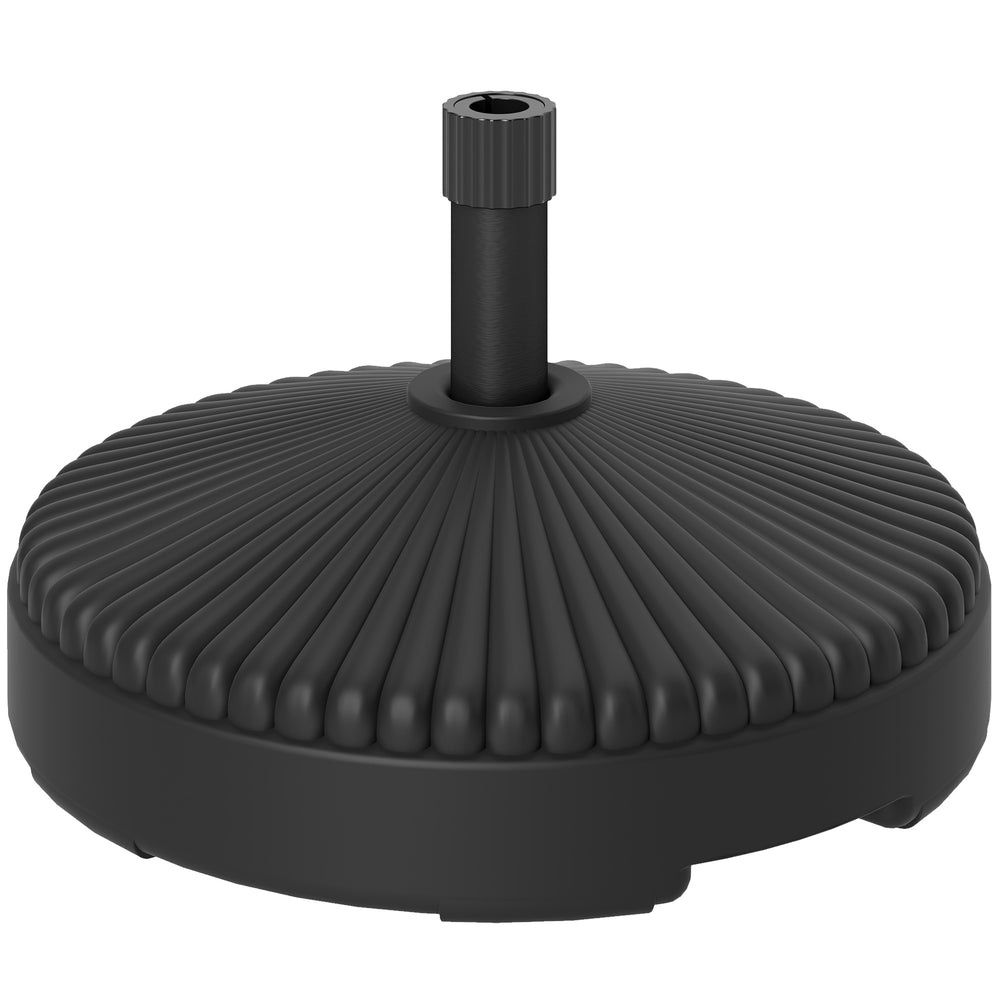 Outsunny Garden Parasol Base Holder, 28kg Sand Filled, 23kg Water Filled, Sun Umbrella Base, Î¦55 x 30H cm Black