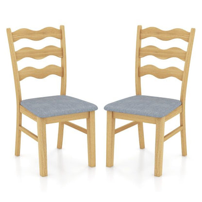 Dining Chair Set of 2 with Padded Seat for Dining Room Living Room Home-Natural