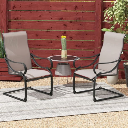 Set of 2 patio chairs with high backrest & mesh seat rocking chairs