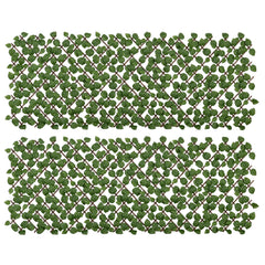 Outsunny Set of 2 Expandable Artificial Trellis Hedges â Realistic Leaf Privacy Screen, 2 x 1 m