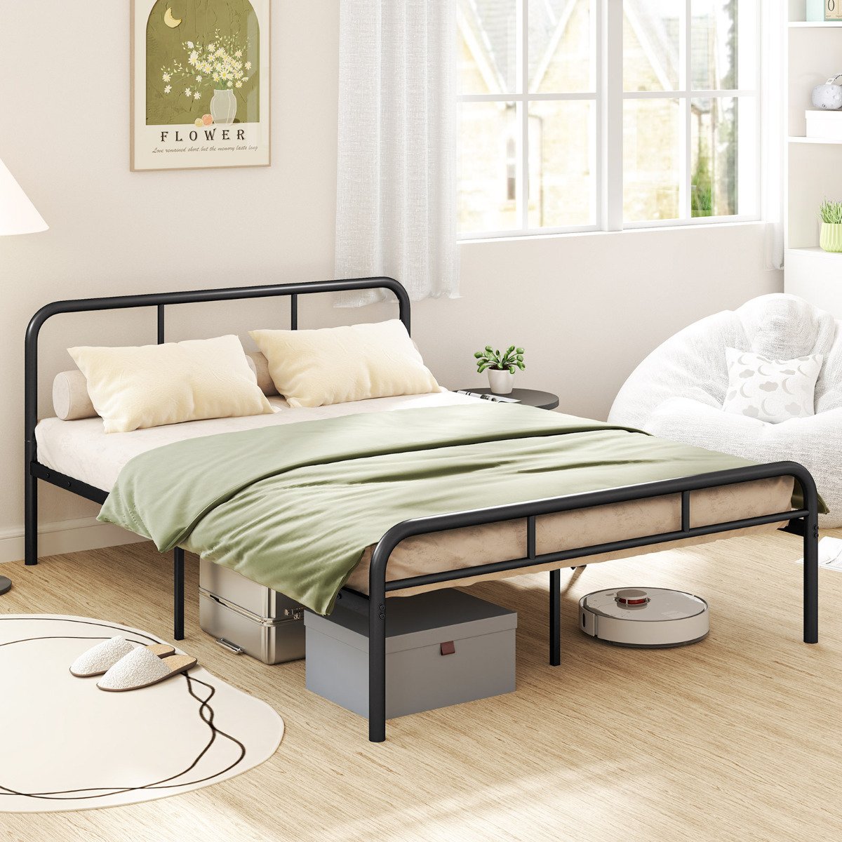 Bed Frame with Headboard and Footboard-Double Size