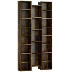 HOMCOM 21-Compartment Bookshelf - Brown