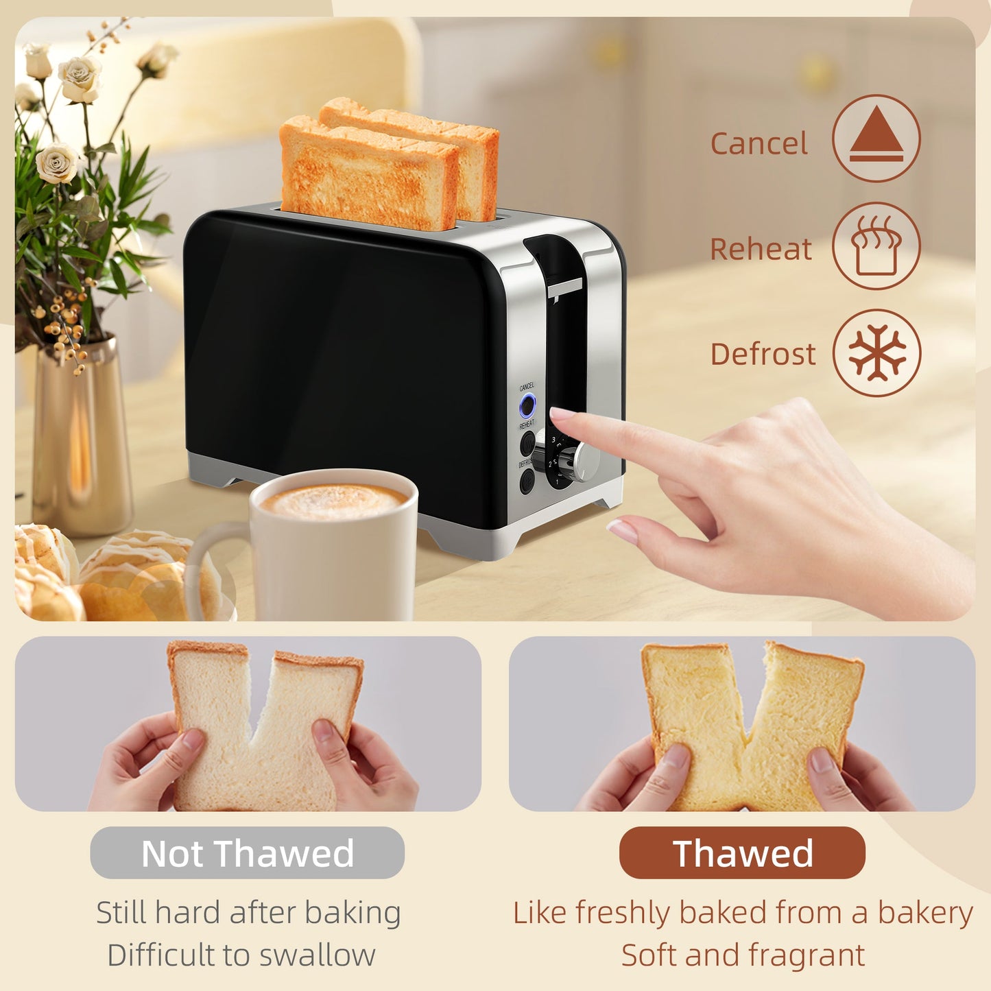 HOMCOM Retro Toaster and Kettle Set - Black