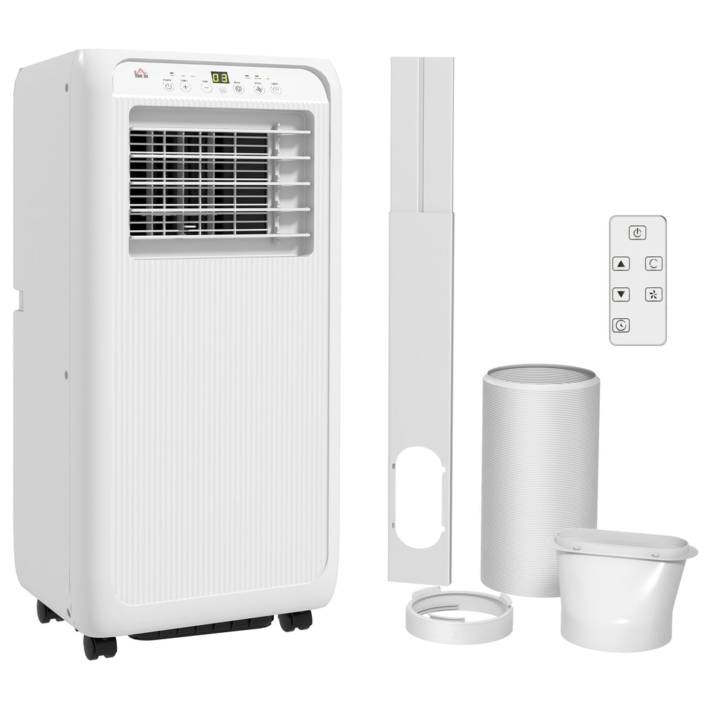 HOMCOM 7,000 BTU Mobile Air Conditioner for Room up to 26m², with Dehumidifier, 24H Timer, Wheels, Window Mount Kit