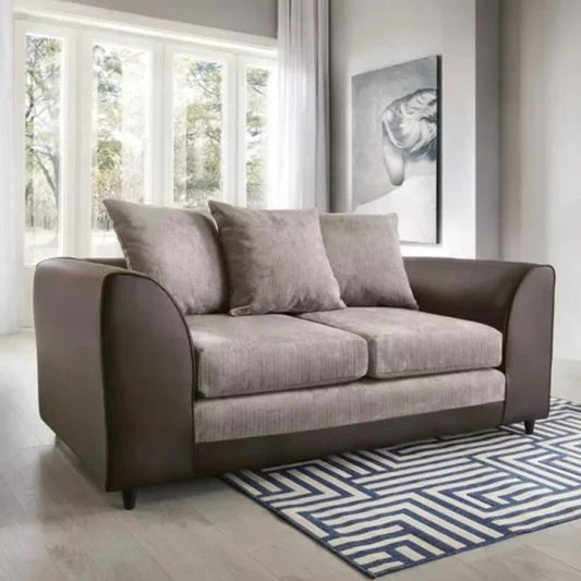 Linacre 2 Seater Sofa - Brown and Beige