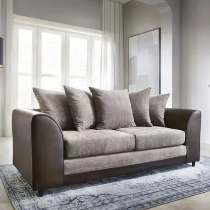 Linacre 3 Seater Sofa - Brown and Beige
