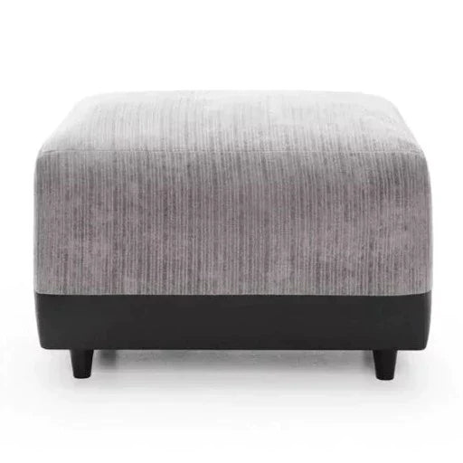 Linacre Footstool - Black and Charcoal