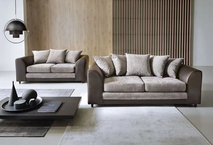 Linacre 2 Seater Sofa - Brown and Beige