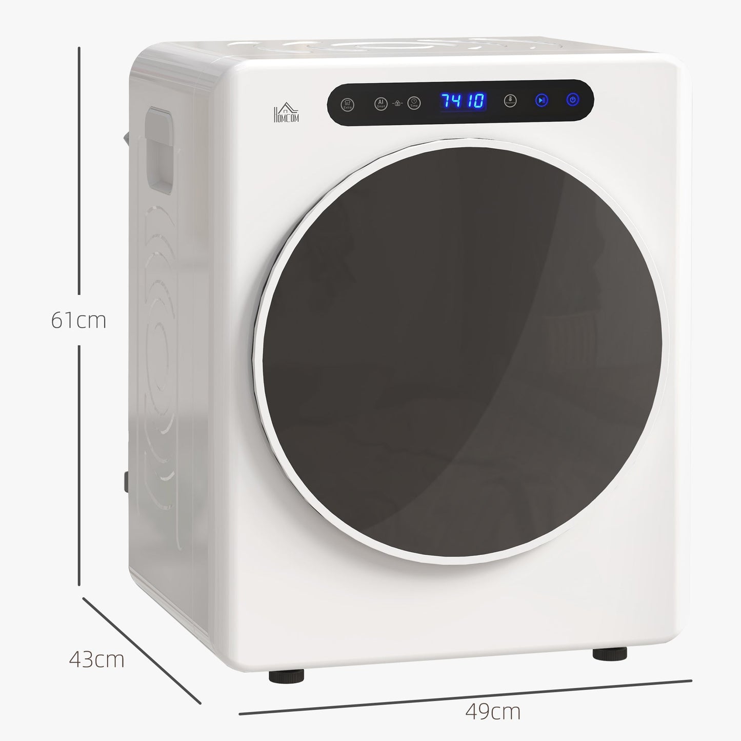 HOMCOM 4kg Compact 40-60√¢‚Äû∆í Tumble Dryer - White
