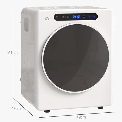 HOMCOM 4kg Compact 40-60√¢‚Äû∆í Tumble Dryer - White