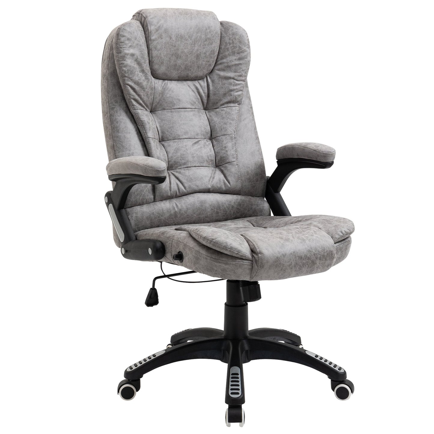 Vinsetto High Back Home Office Chair Computer Desk Chair w/ Arm, Swivel Wheels, Grey