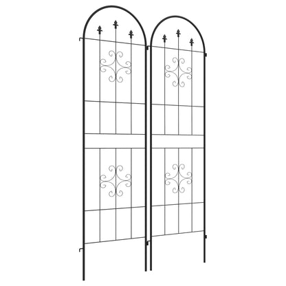 Outsunny Set of Two Spiral Anchor Garden Trellis Panels