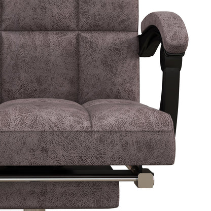 Vinsetto Executive Vibration Massage Office Chair, Microfibre Computer Chair with Armrest, 135° Reclining Back, Charcoal Grey