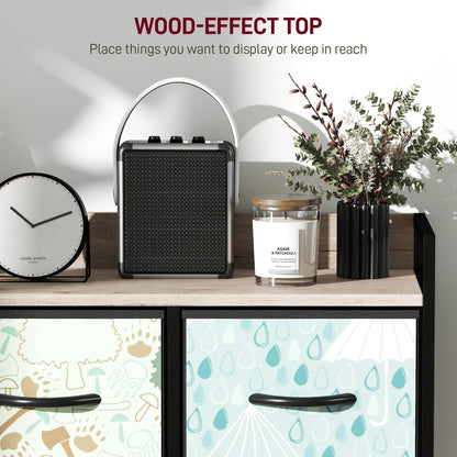 HOMCOM 5-Drawer Chest of Drawers - Blue