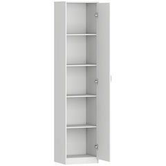 HOMCOM 180cm Tall Kitchen Cupboard, Freestanding 5-Tier Pantry Storage Cabinet with Adjustable Shelf, White