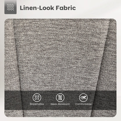 HOMCOM Set of Two Relaxed Tub Bar Stools - Grey