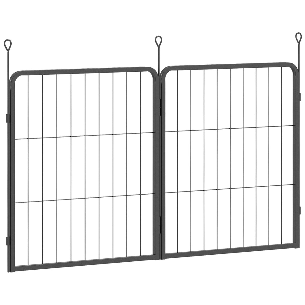 PawHut Two-Piece Dog Pen Expansion Pack for Small Dogs, 60cm Tall Animal Pen with Three Connecting Stakes