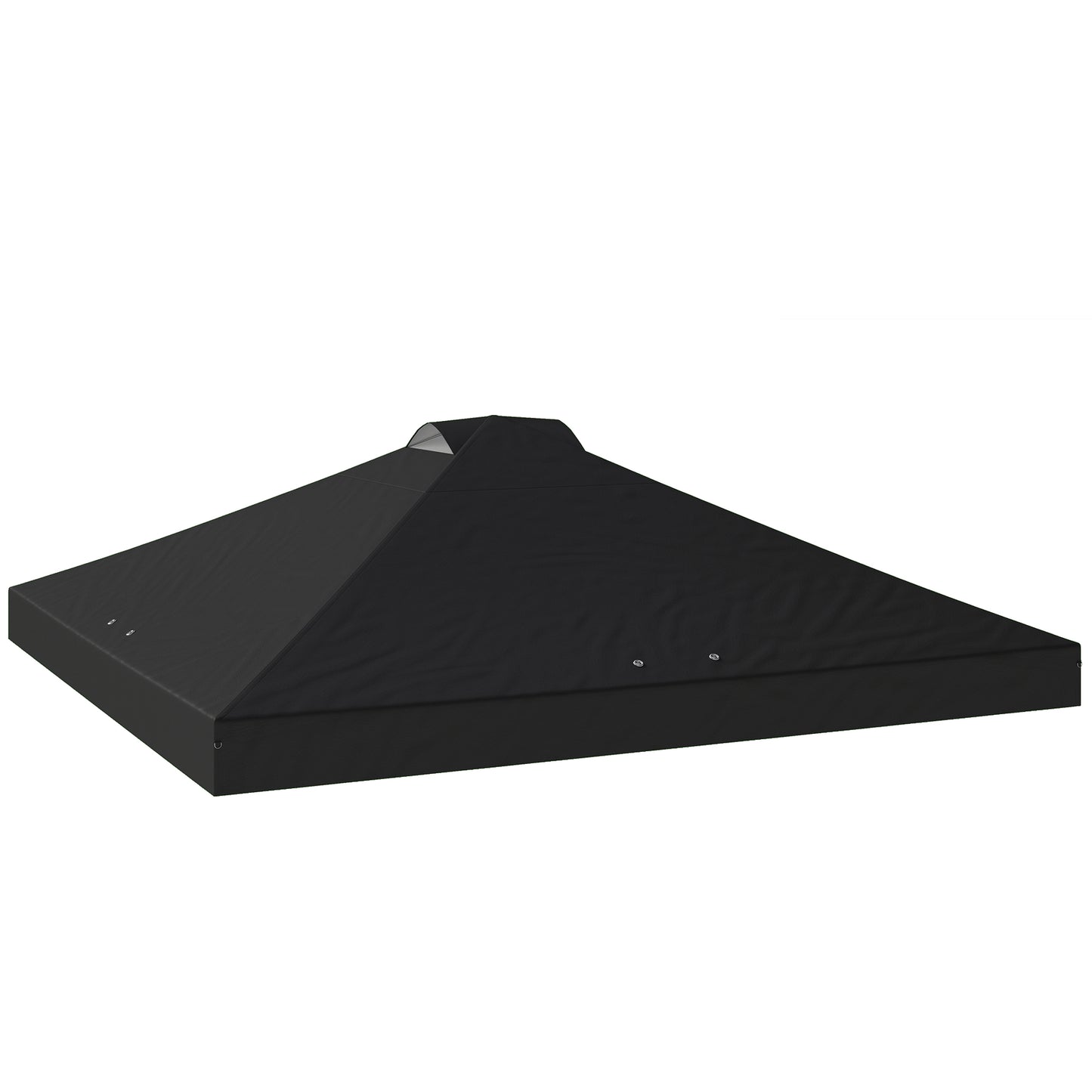 Outsunny gazebo roof replacement UV50+ Waterproof Pop Up Canopy Cover with 8 Drainage Holes 3 x 3 m Black