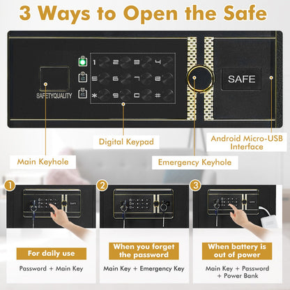 Electronic Digital Security Safe Box with Digital Keypad for Home