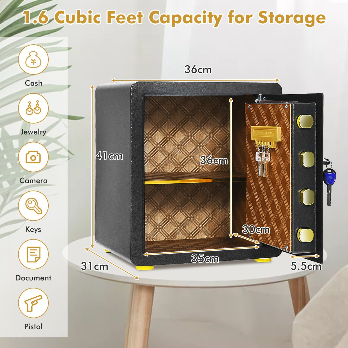 Electronic Digital Security Safe Box with Digital Keypad for Home