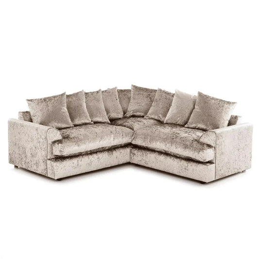 Mercury Ajo Crushed Velvet Corner Sofa,Mink