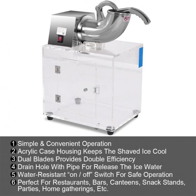 Electric Snow Cone Maker with Dual Blades