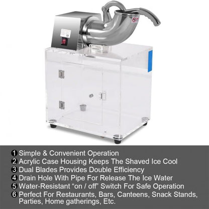 Electric Snow Cone Maker with Dual Blades