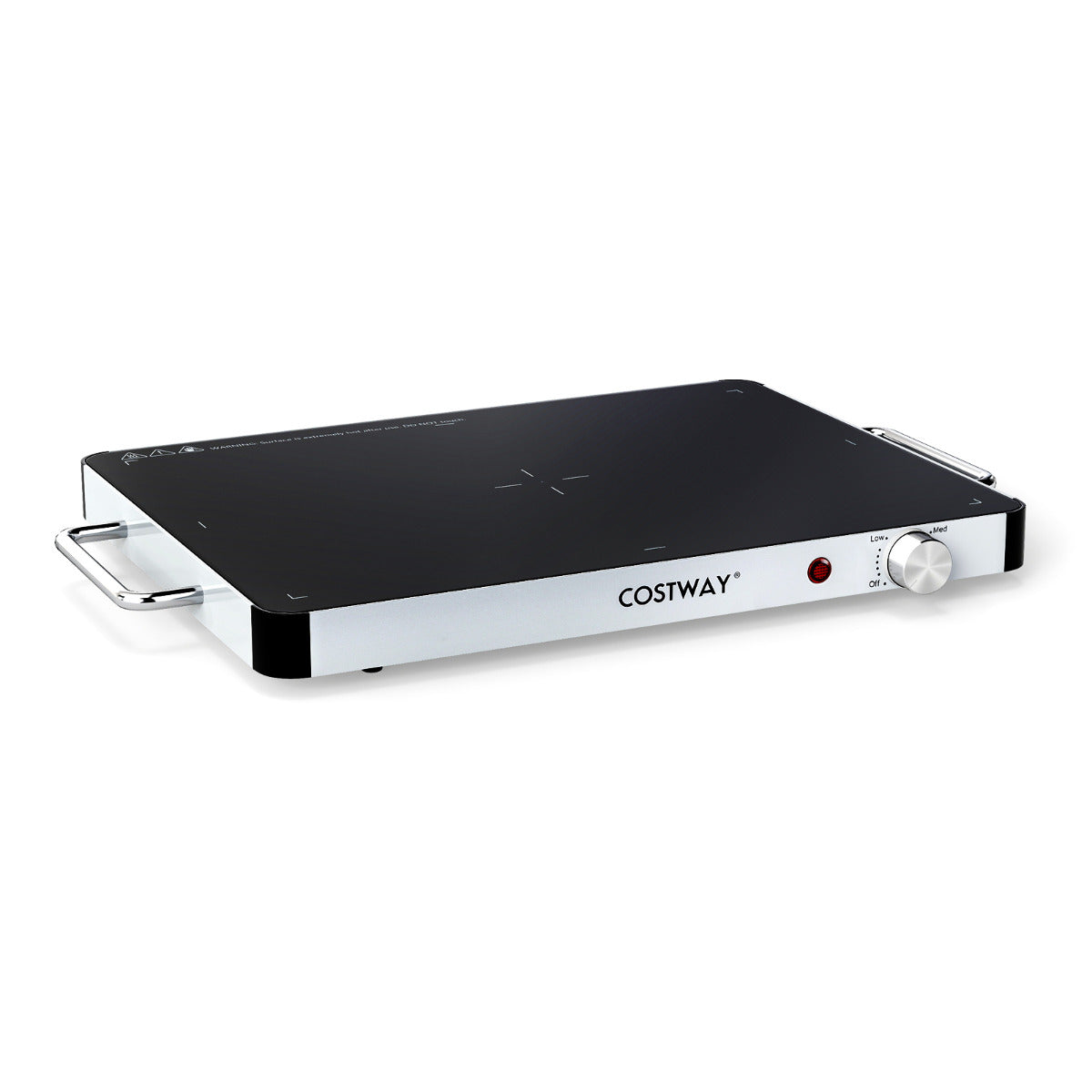 Electric Warming Tray with 40 x 30 cm Surface and Anti-Scalding Handles
