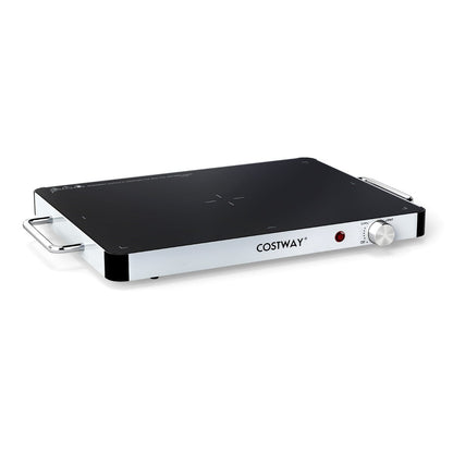 Electric Warming Tray with 40 x 30 cm Surface and Anti-Scalding Handles