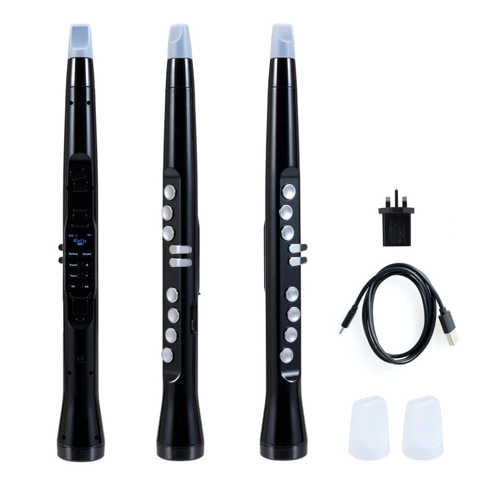 Electronic Wind Instrument Synthesizer with Wireless MIDI-Black