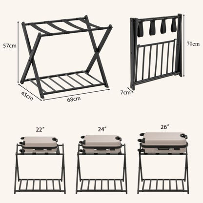 Entryway Set with Console Table Folding Suitcase Stand and Modern Coat Stand Hanger
