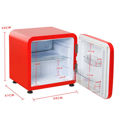 0~10℃ Compact Refrigerator with Reversible Door for Dorm Apartment-Red