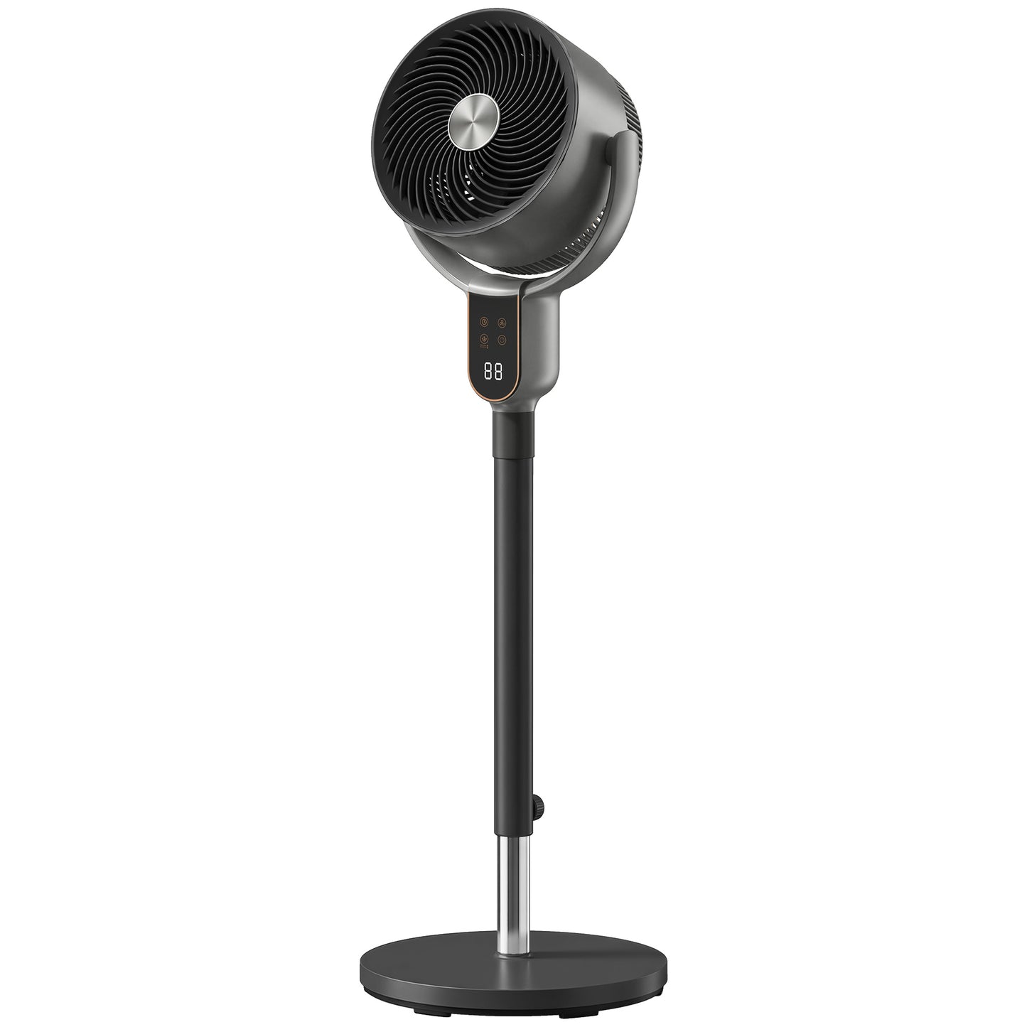 HOMCOM 20 dB Silent Standing Fan for Bedroom, 42" Pedestal Fan with Remote, 90Â° Oscillating, 8 Speeds, Remote Control, Grey