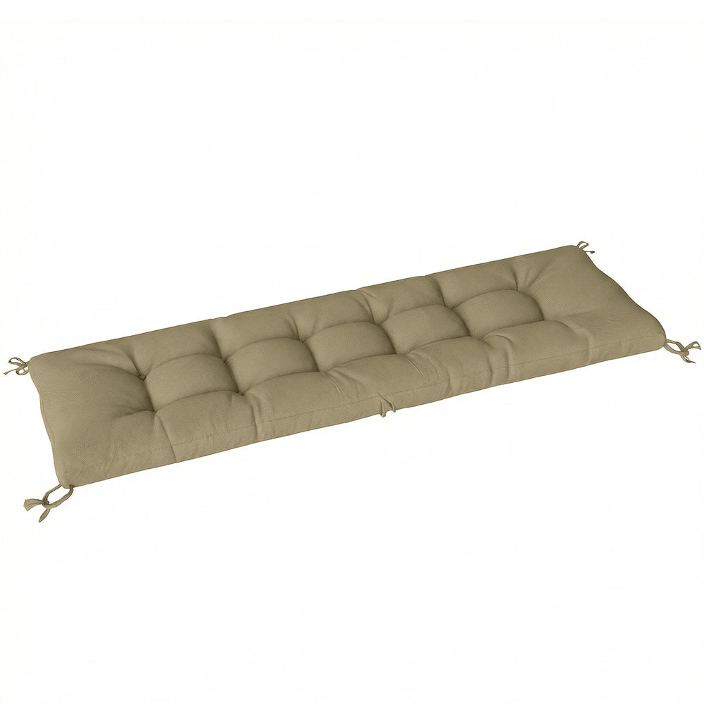 Outsunny Sun Lounger Cushion, Memory Foam Patio Chair Cushion with Ties, Outdoor Seat Pad Fits 190 x 60 cm Lounger, Sand