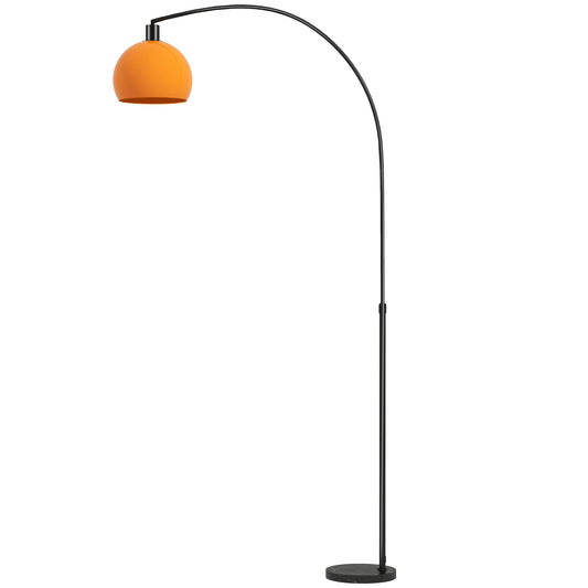 HOMCOM Floor Lamp for Living Room, Modern Standing Lamp with Shade & Foot Switch for Bedroom, Office, Black