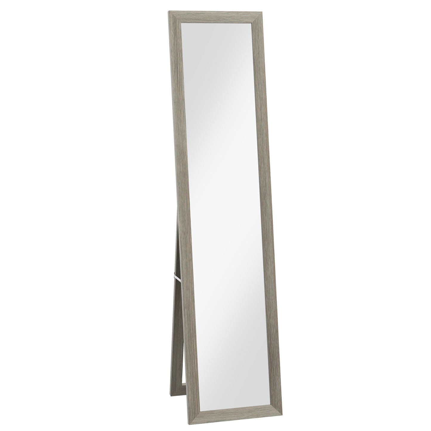 HOMCOM Full Length Mirror, 37 x 157 cm, Hanging or Freestanding, Rectangular Glass Full Body Mirror with Frame for Living Room, Bedroom, Cloakroom, Grey