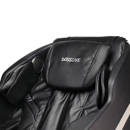 105cm H Real Relax Black Faux Leather Massage Chair with 6 Pre-Set Auto Modes Bluetooth Speaker