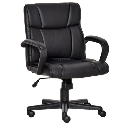 Vinsetto Executive Office Chair Swivel PU Leather Ergonomic Chair for Home, Black